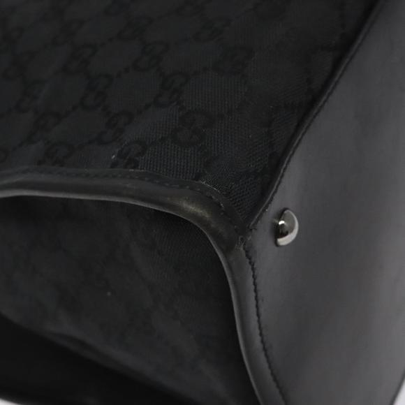 GUCCI GG Canvas Tote Bag Black Silver 109101 Auth nb119 - Picture 16 of 16